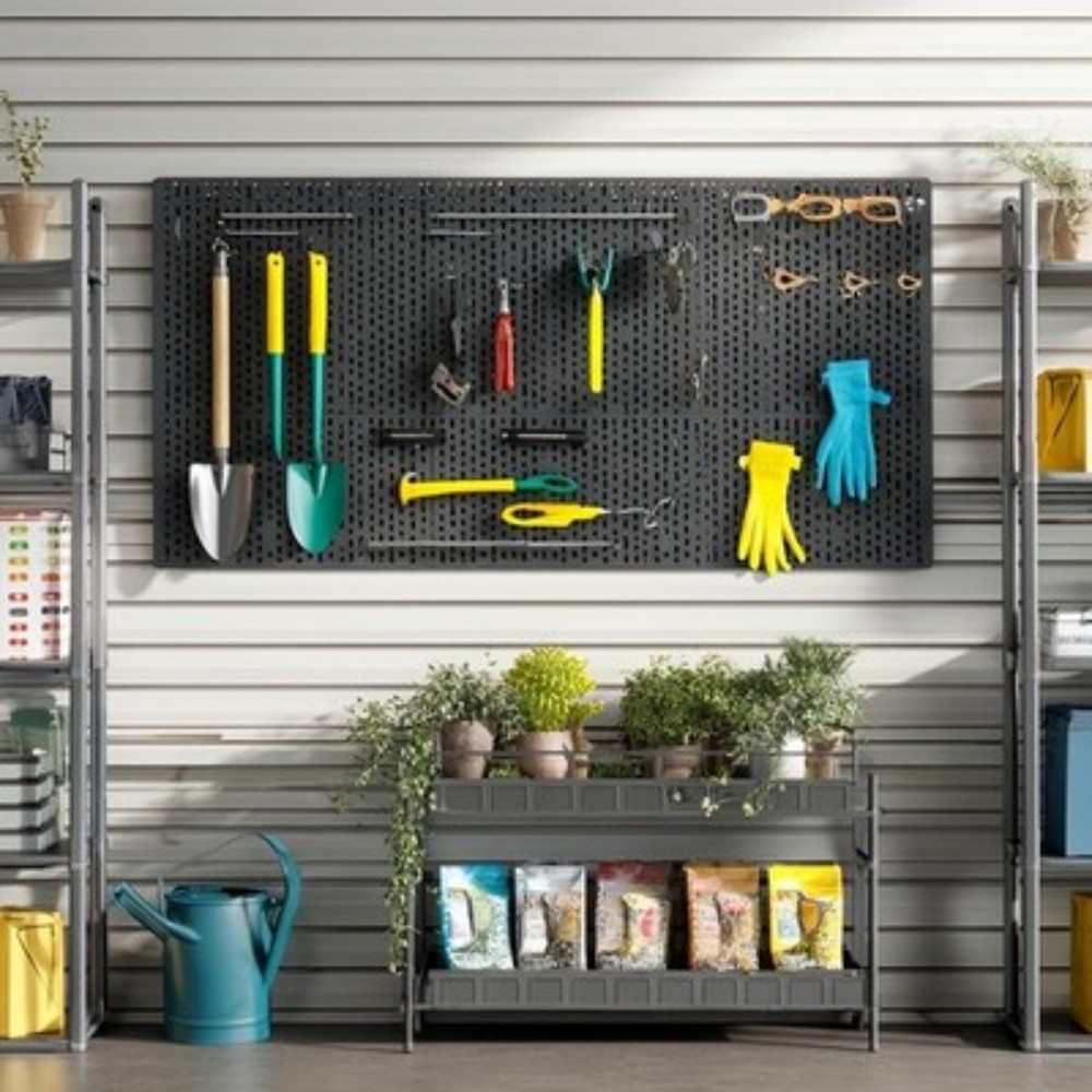2PACK Pegboards Wall-Mounted Toolboard 24" x 12" Wall Organizer for Tool Storage