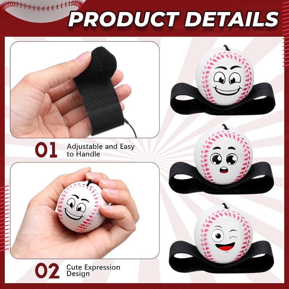 Wrist Return Balls on a String Face Return Sport Balls with Elastic Strap Wrist