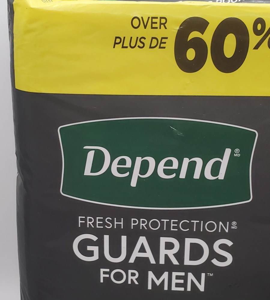Depend Mens Guards 84ct Maximum Absorbency Bladder Control Pads Dry Odor Shield