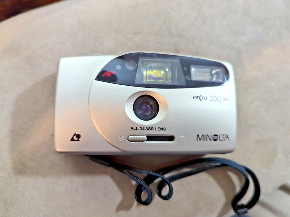 Minolta Vectis 100 BF Silver APS Compact Point & Shoot Camera