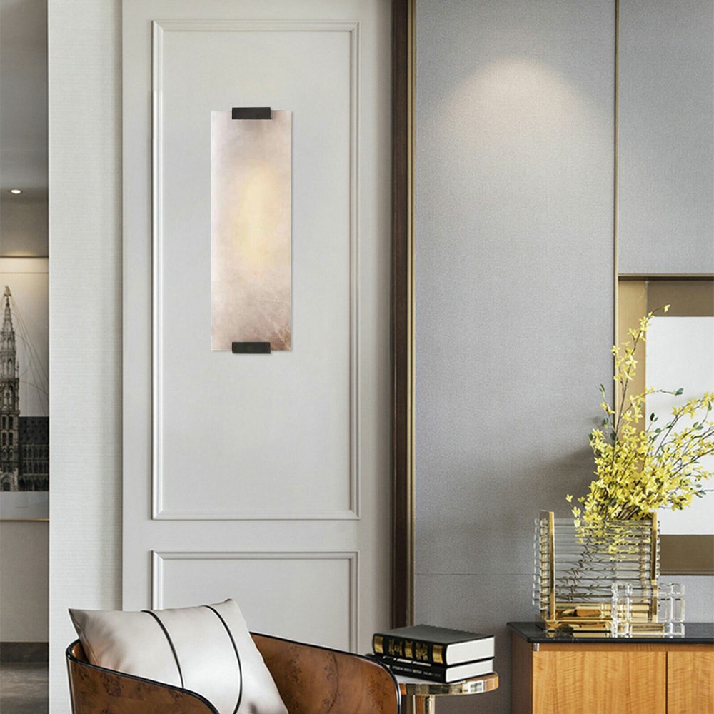 Wall Light Sconce Outdoor Modern Lamp Exterior Lights Rectangular Hand-Carved