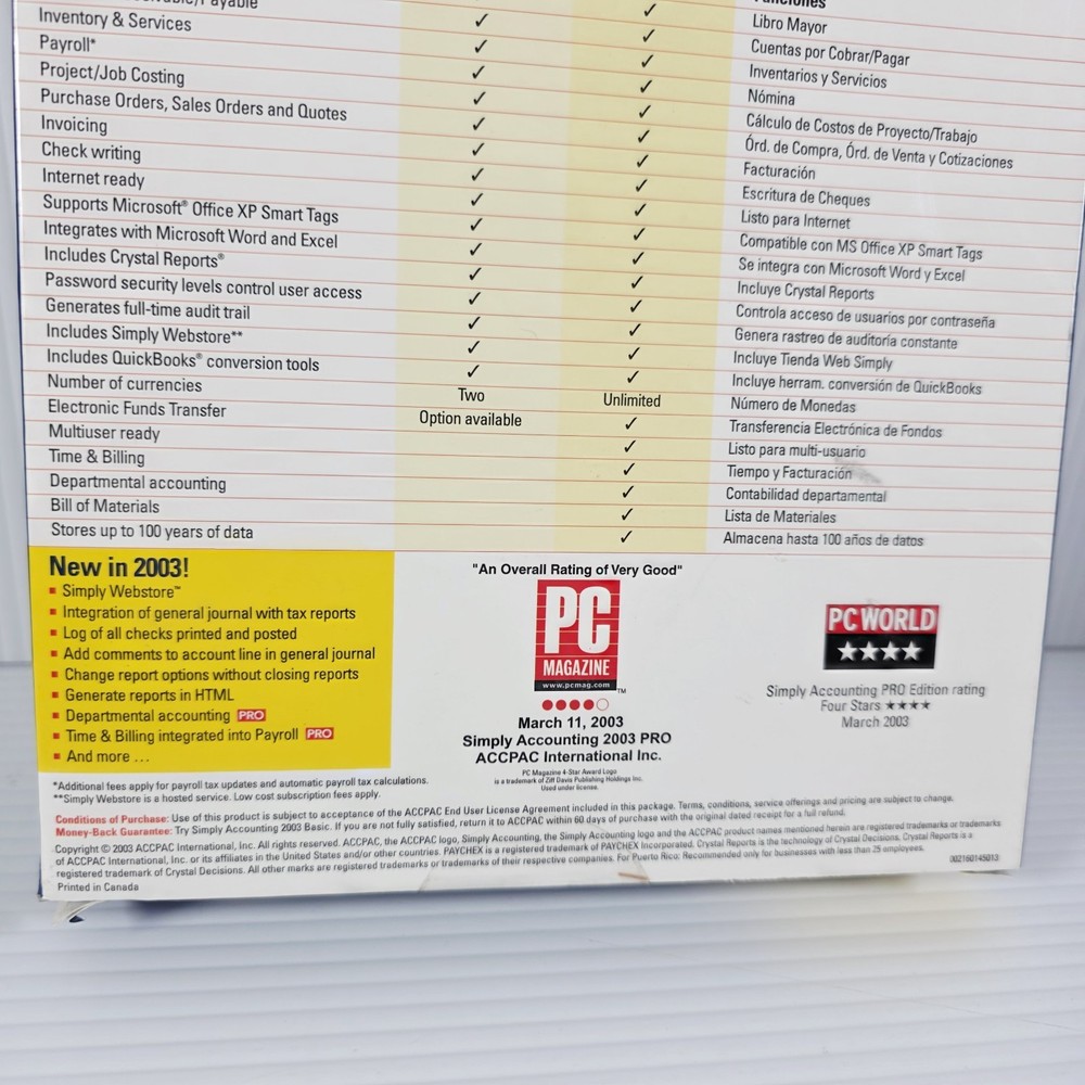 Simply Accounting 2003 Basic - Pc Software - Brand New Sealed