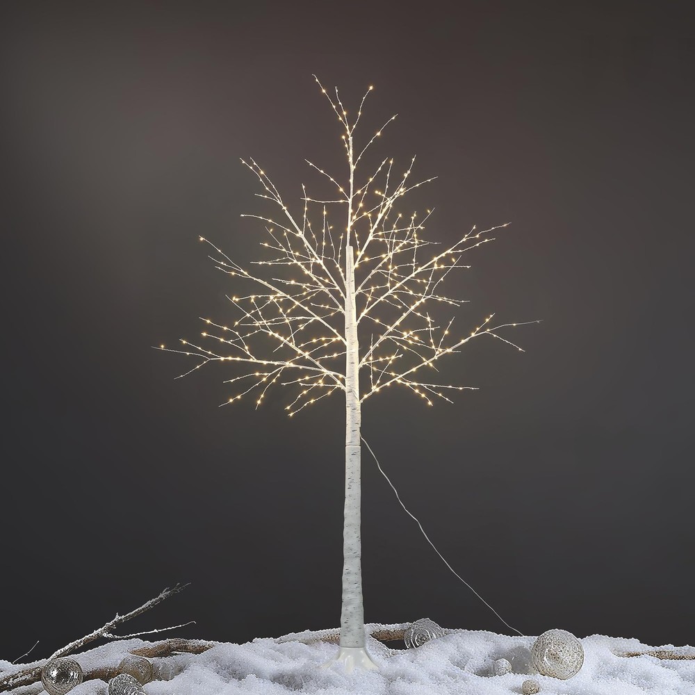 5FT White Firefly Tree with Lights - Lighted Firefly Tree with 350 Warm White...