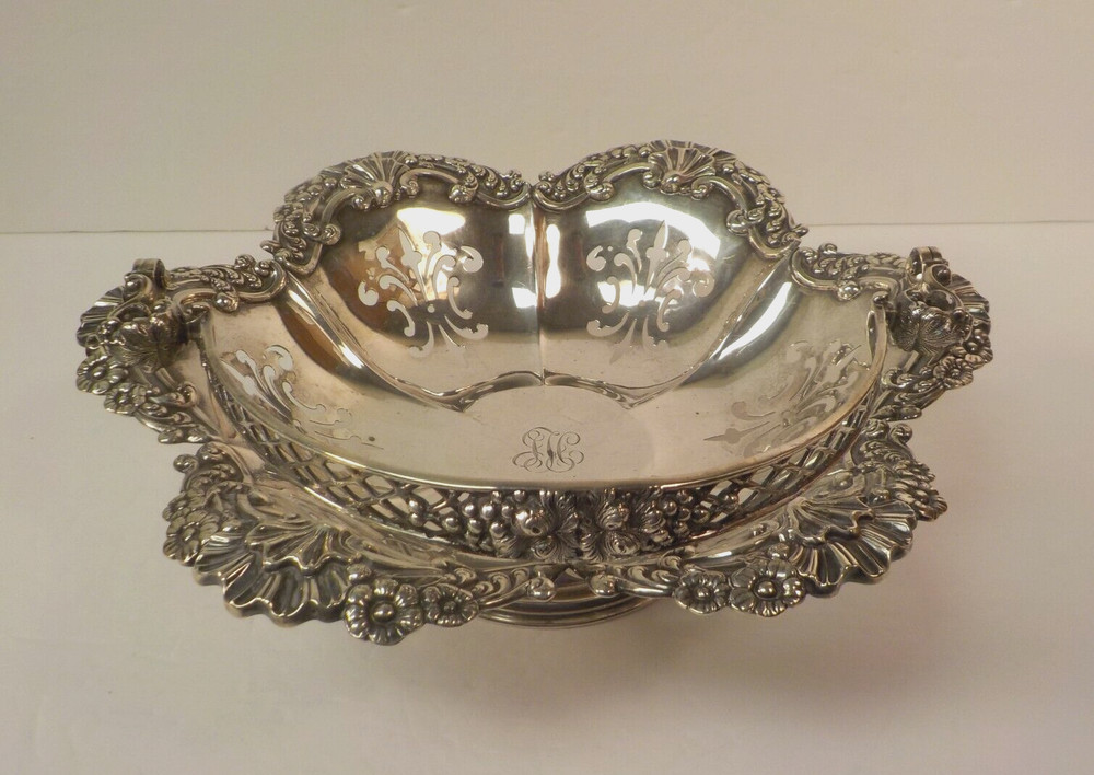 Durgin Sterling Silver 11" Bride's Basket #705A, 613 grams