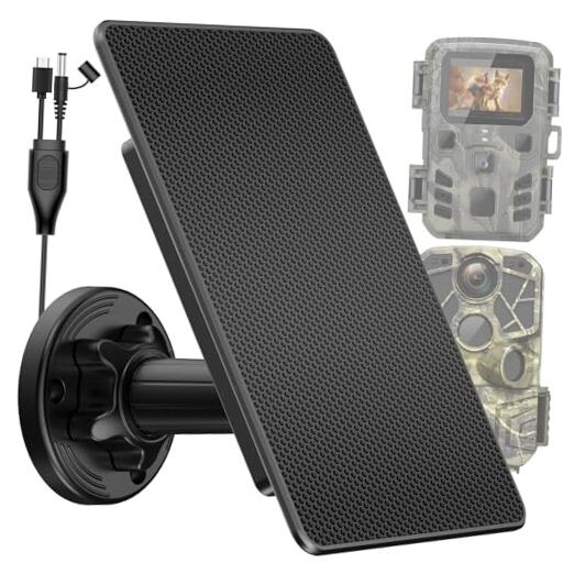 Trail Camera Solar Panel, Trail Camera Solar Panel with Built-in 5000mAh Large