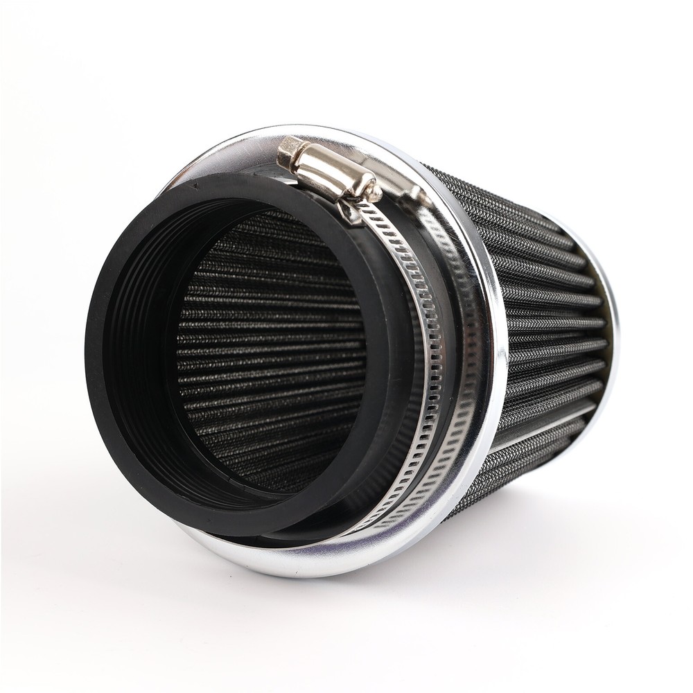 Silver Car-Engine High Flow Inlet Cold Air Intake Dry Filter Cone Replacement US