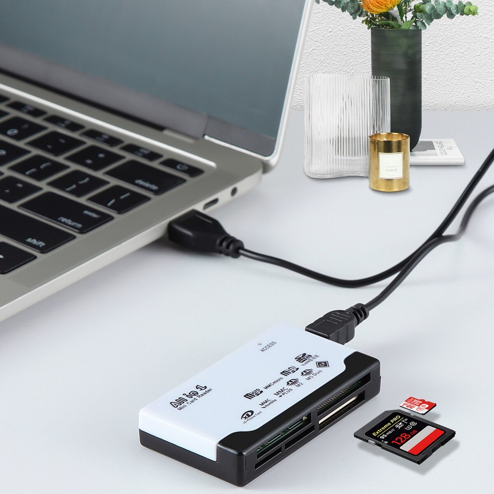 Card Reader 6 in 1 USB 2.0 For CF XD SD MS Smart Memory Adapter Laptop Computer