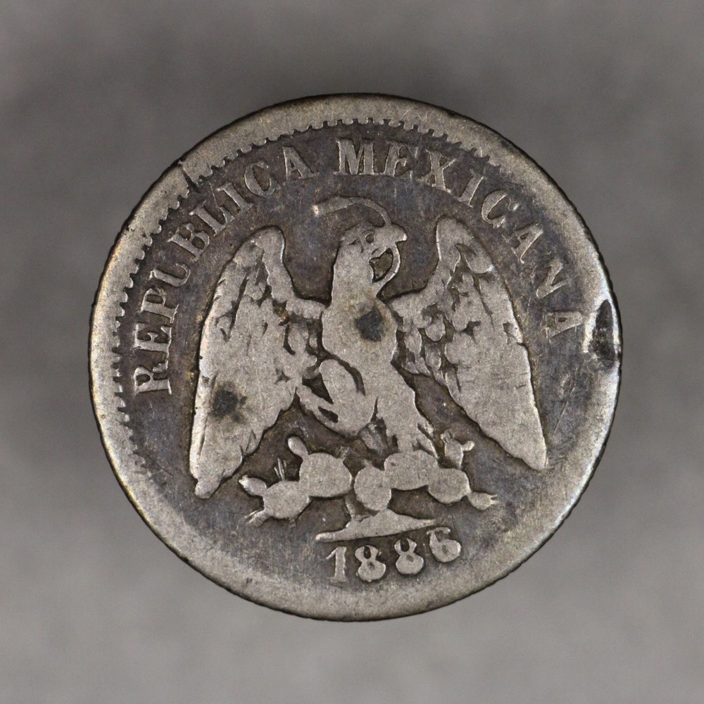 1886 CH M Mexico Silver 5 Centavos