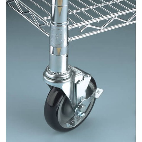Krowne Metal 28-151S Caster 6" Accessory 220 lb Load Polypropylene Side Brake