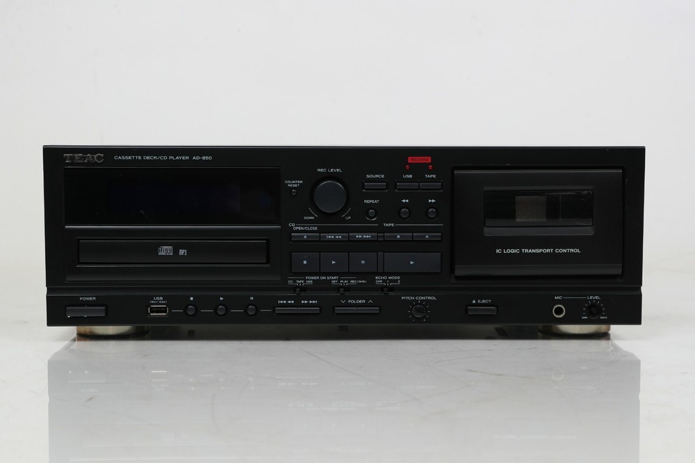 TEAC AD-850 Cassette Deck CD Player USB Memory Recording & Playing; AS-IS