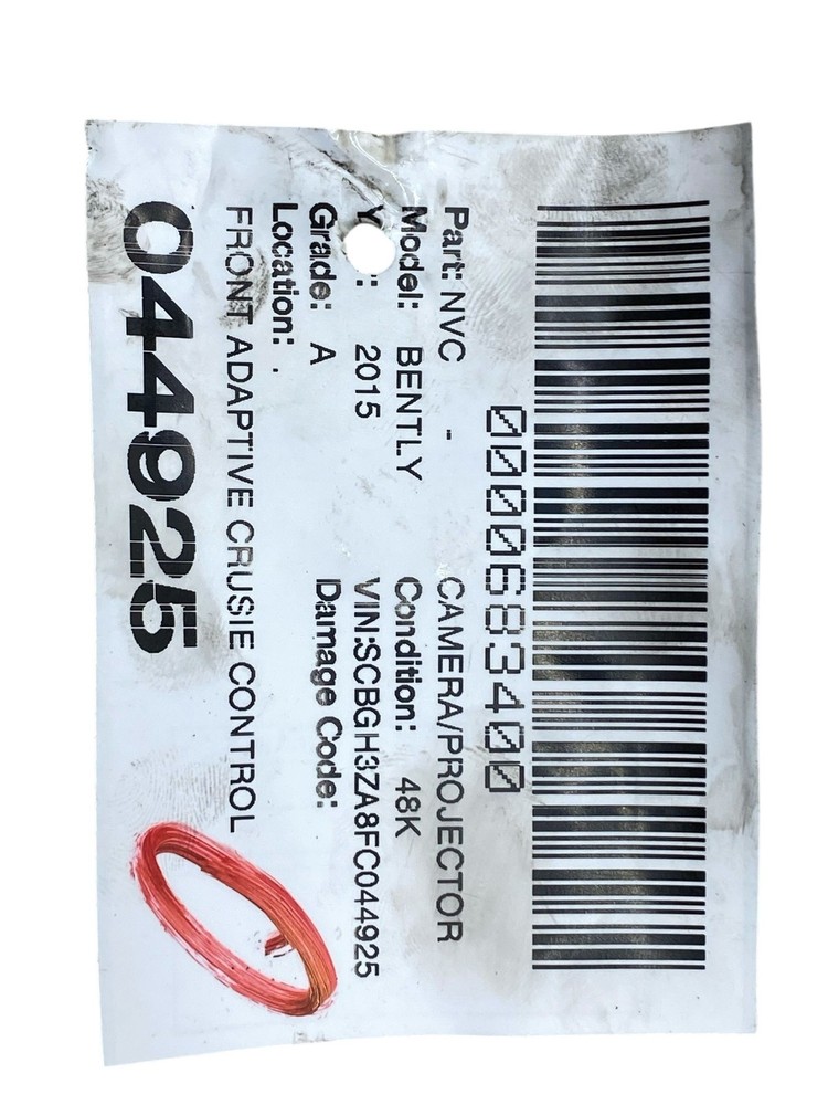 2015 BENTLEY CONTINENTAL FRONT ADAPTIVE CRUSIE CONTROL DISTANCE SENSOR MODULE