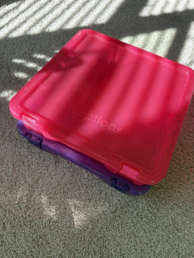 Creative Options Stackable Craft Storage Containers Set