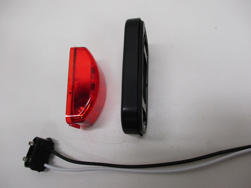Red 3 LED 2.5" Truck Trailer RV Clearance Side Marker Light / Grommet Mount