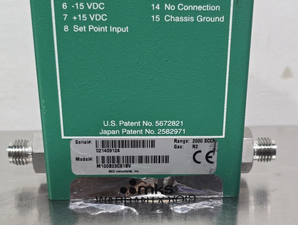 MKS M100B23CS1BV 2000 SCCM N2 Mass-Flo Controller