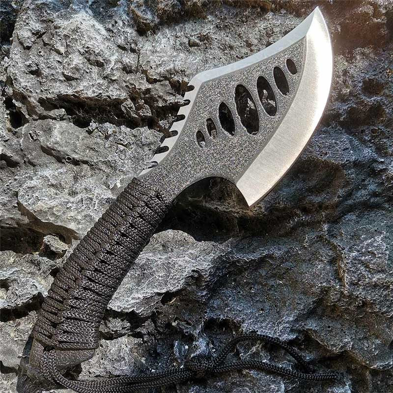 Tactical Hand Axe Camping Hatchet Survival Tomahawk Nylon Sheath Code Wrap Handl