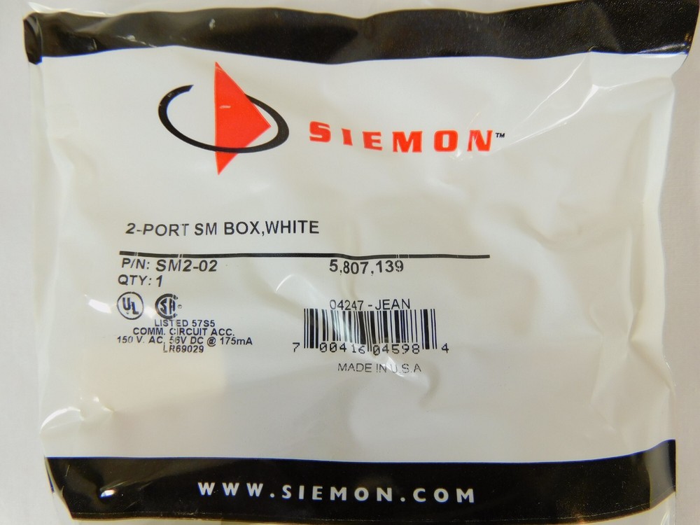 MX-SM2-02 Siemon Surface Mount Box MX-SM Fit - NEW