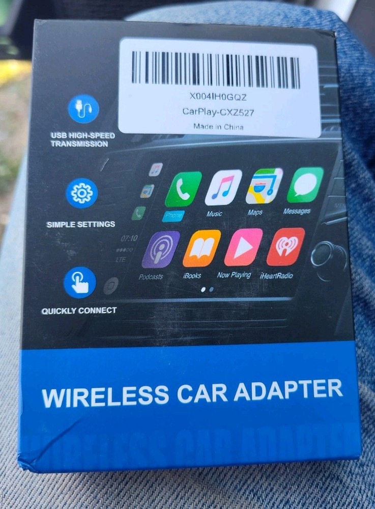 Wireless Adapter For Car - Compatible with CarPlay & Android Auto CXZ527 Generic
