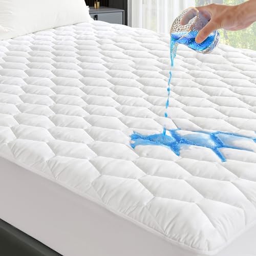 Mattress Protector Waterproof, 100% Waterproof Quilted Fitted Full Microfiber