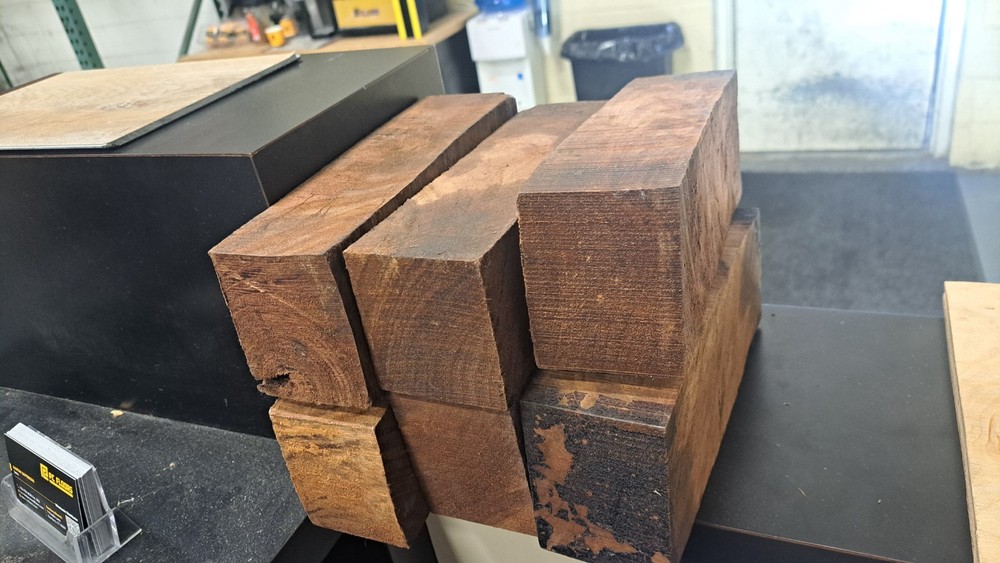 walnut burl turning blanks 8"×3"×3½" dry