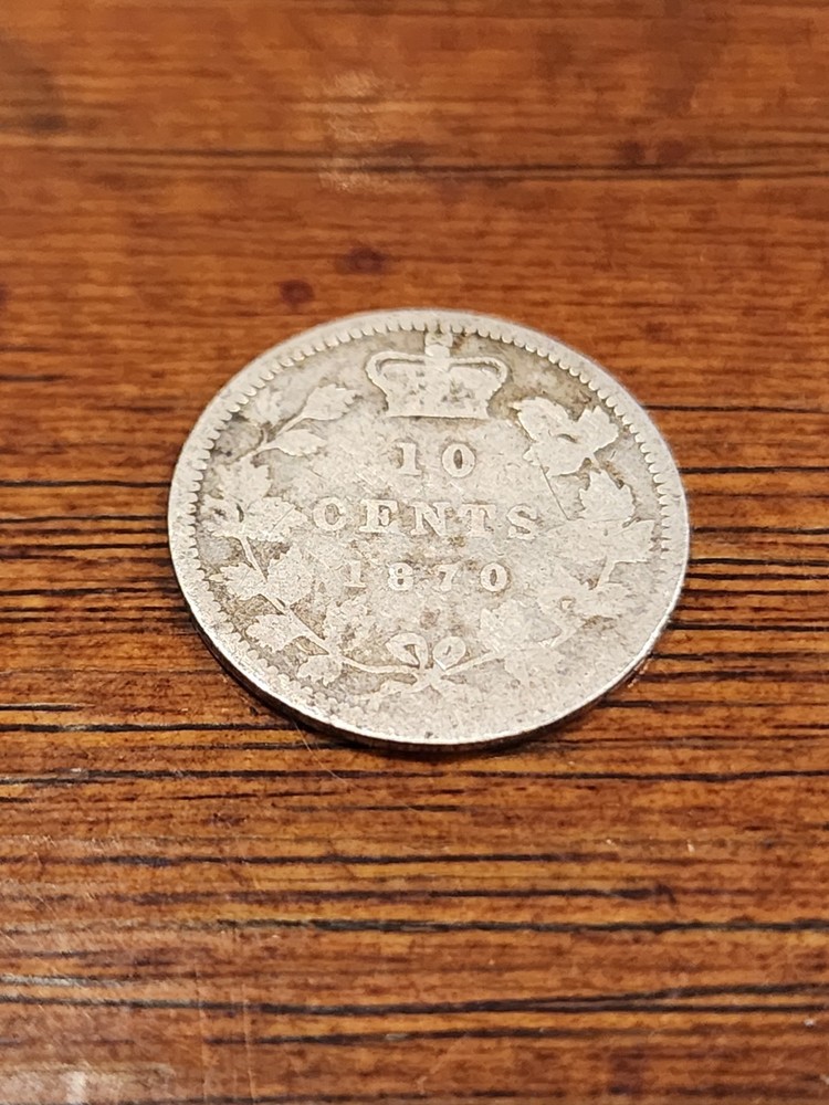 1870 Canada 10 Cents Silver Coin