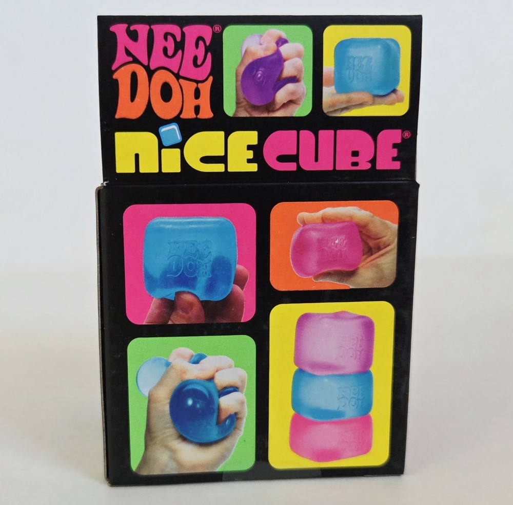 BLUE NeeDoh Nice Cube, Nee Doh Nicecube 2.25" Squishy Stress Toy 100% AUTHENTIC
