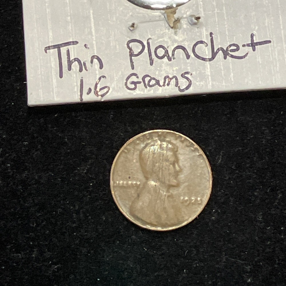 1925-P Lincoln Wheat Cent Error Coin: Very Thin Planchet Only 1.53g