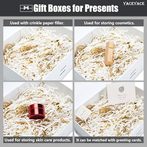 White Gift Box 1Pcs Small Gift Box Bulk Hard Gift Wrap Boxes with Lids for Pr...