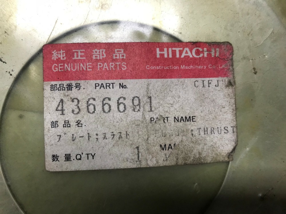 4366691 GENUINE Hitachi THRUST WASHER PLATE John Deere