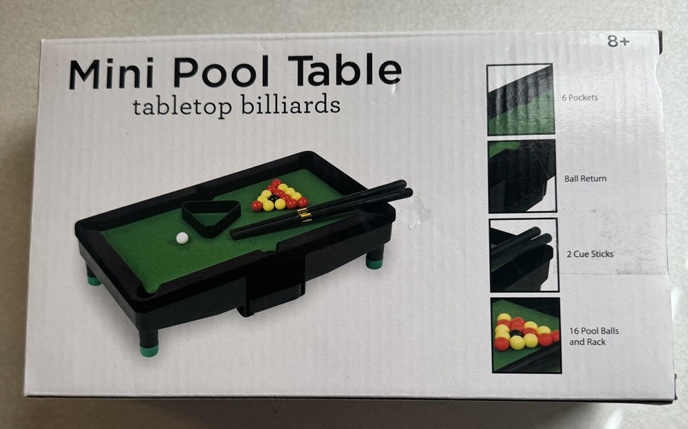 Mini Pool Table Set Portable Small Tabletop Billiards Game