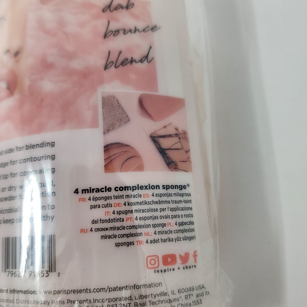 4 Pack Real Techniques Miracle Complexion Sponges - Orange, Light To Medium Dewy