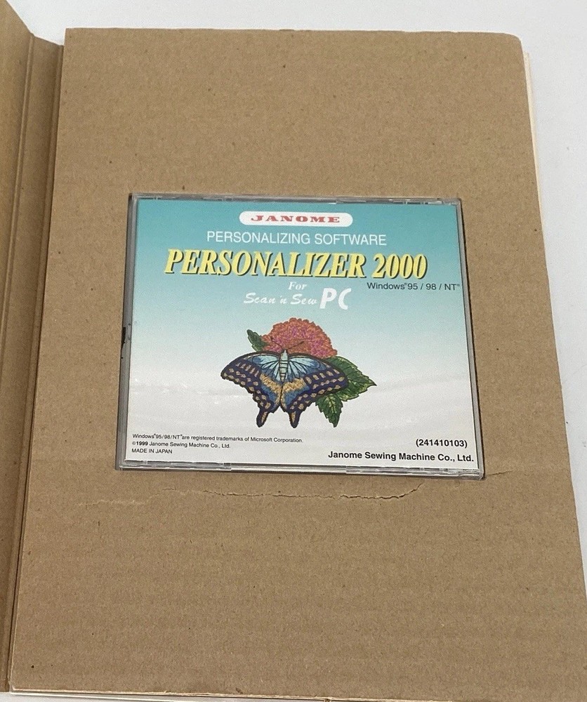 Janome Customizer 2000 Customizing Software Disc Only