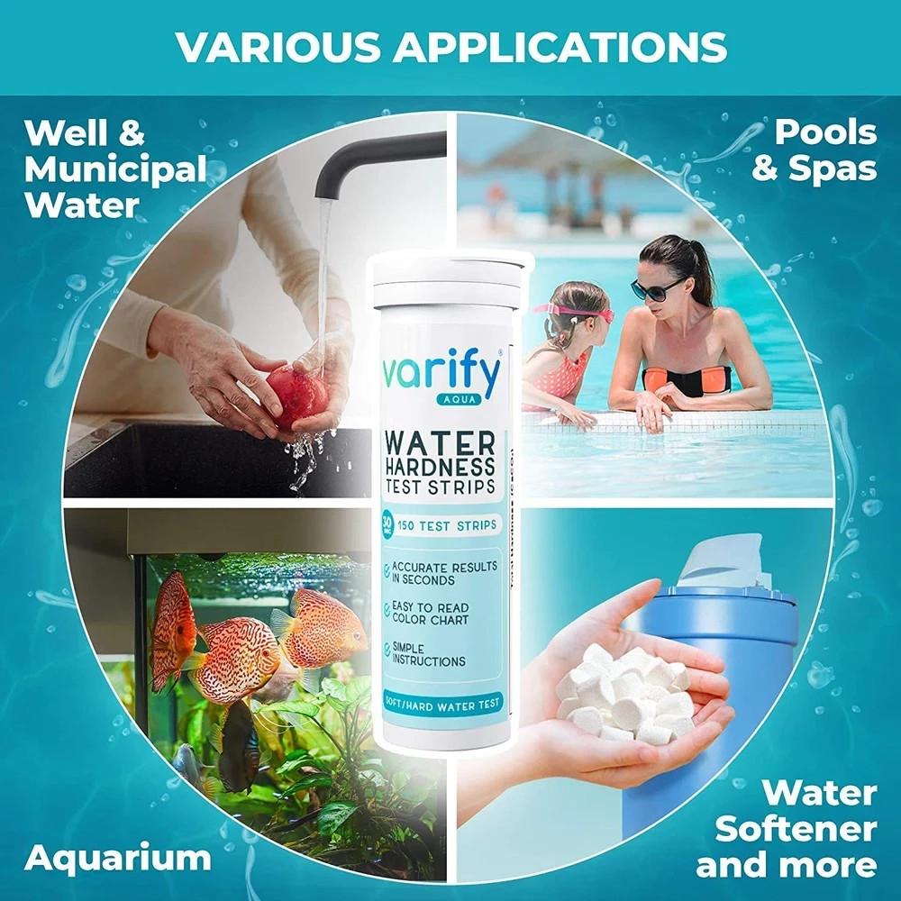 Varify Water Hardness Test Kit - Water Testing Kit for Home, Drinking, Well, ...