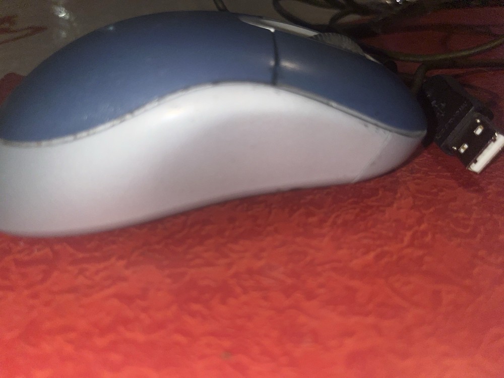 Microsoft Optical Mouse Blue USB & PS/2 Compatible TESTED WORKS