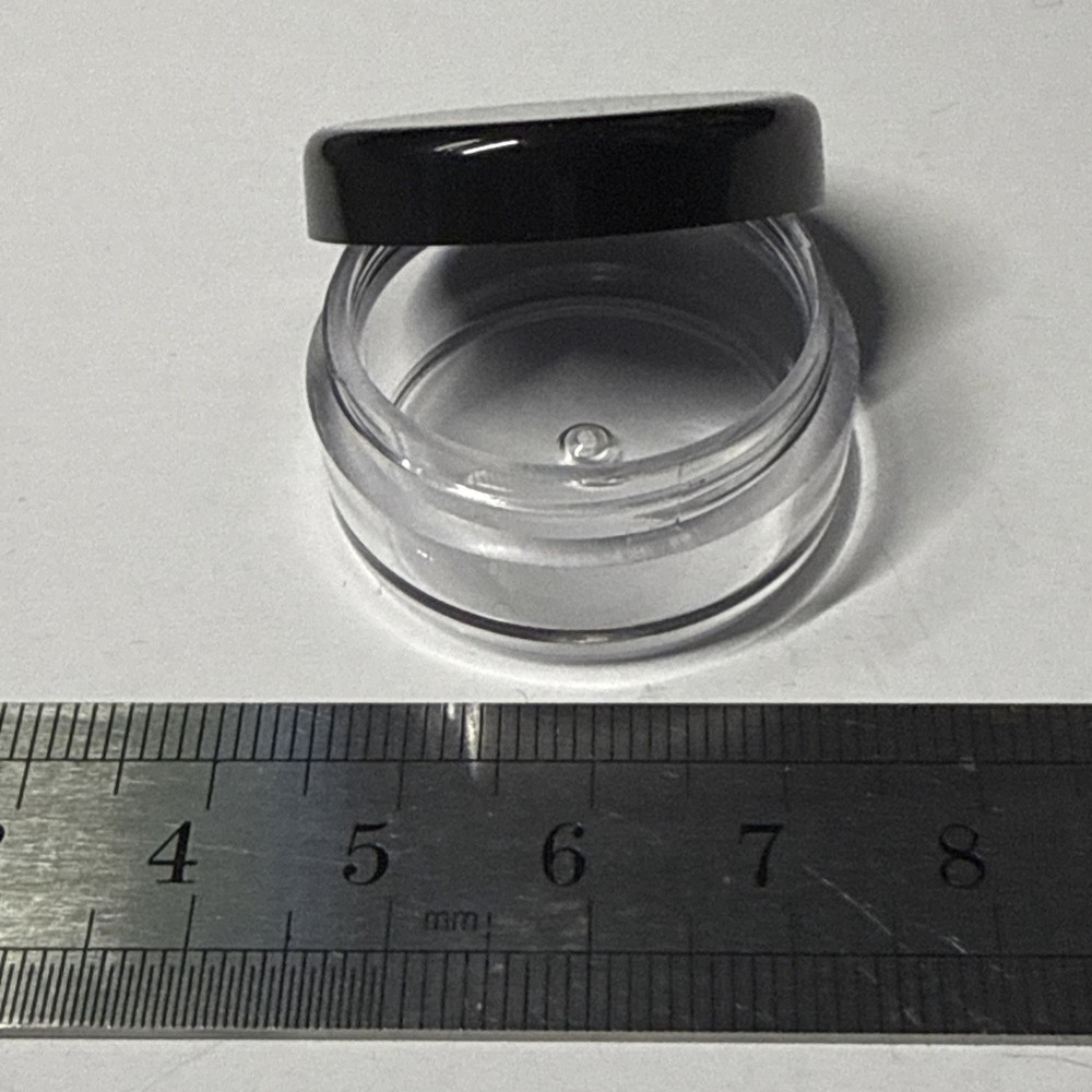 2 x small plastic jars with caps