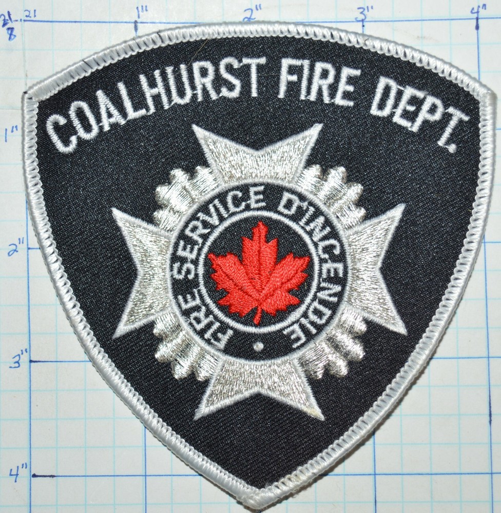 CANADA, COALHURST FIRE DEPT SERVICE D'INCENDIE ALBERTA PATCH