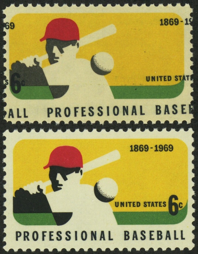 1381, Mint NH 6¢ Outrageous Color Shift Error - Baseball Stamp - Stuart Katz