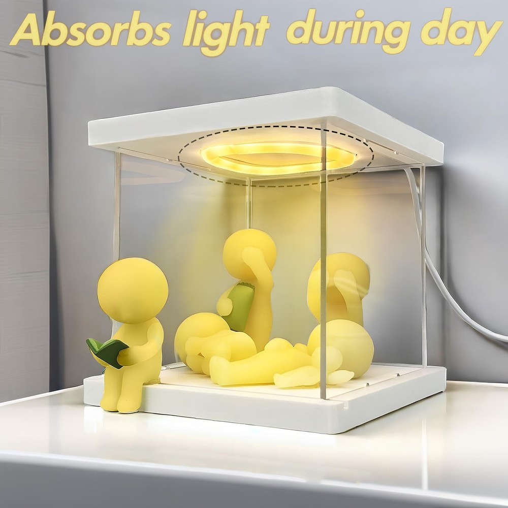 Smitski Display Case - Blind Box Figures Acrylic Display Box with Led Light, ...