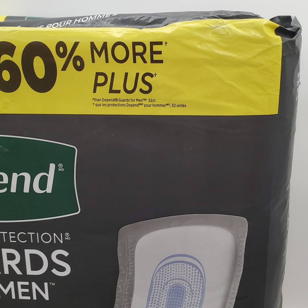 Depend Mens Guards 84ct Maximum Absorbency Bladder Control Pads Dry Odor Shield