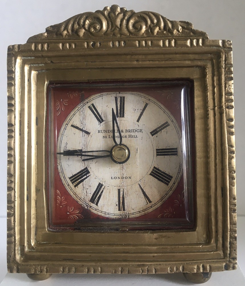 Rundell & Bridge London Timeworks Inc Brass Quartz Clock