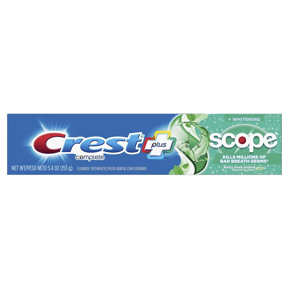 Crest + Scope Outlast Whitening Toothpaste Mint 5.4 OZ (Select Pack)