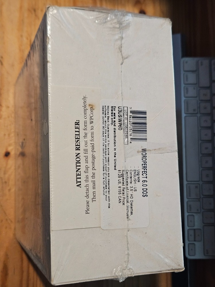 Windows WordPerfect Version 6.0 Word Processor Software Vintage DOS