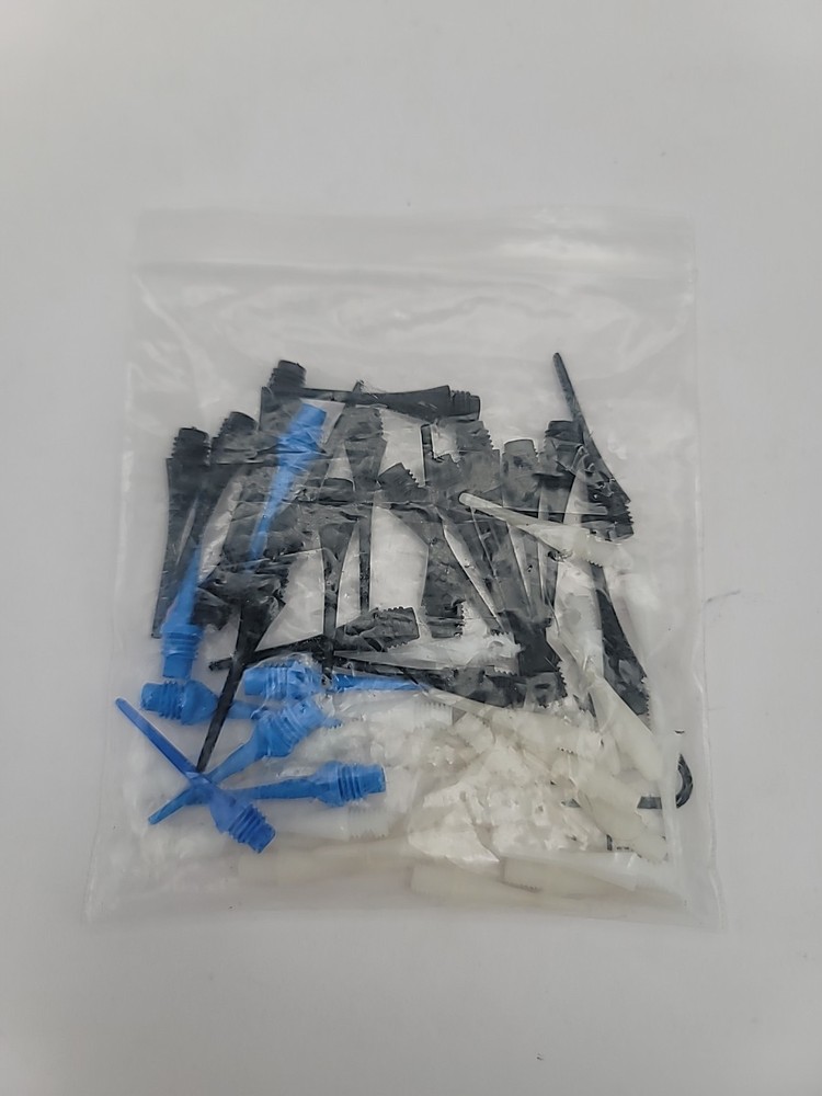 Soft Tip Dart Points Lot 53 Pieces White Blue Black Replacement Tips