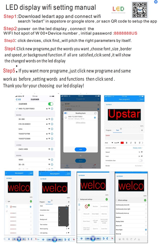 High Brightness Outdoor LED Sign Programmable Scrolling Message Display Board US