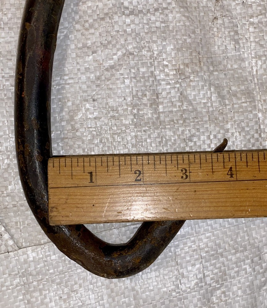 LARGE BLACKSMITH MADE HAND FORGED IRON RETRIEVING HOOK