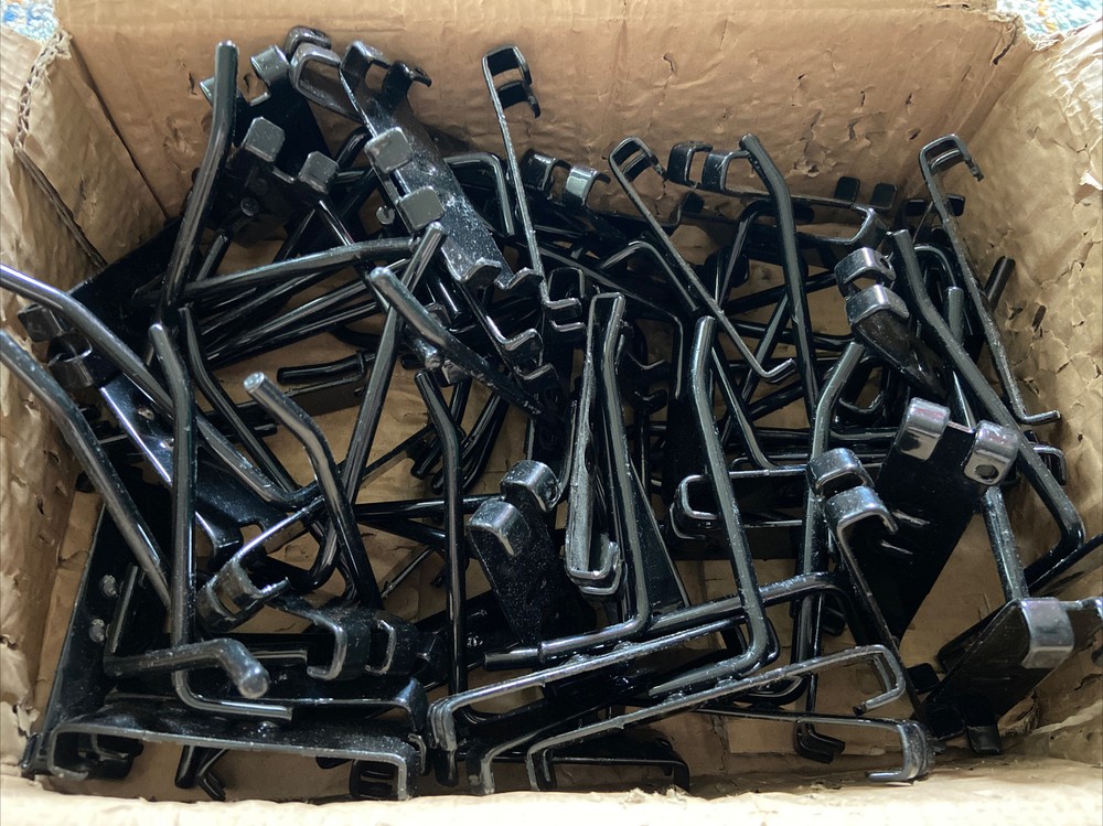 4" Metal Gridwall Hooks - Black, 50 count