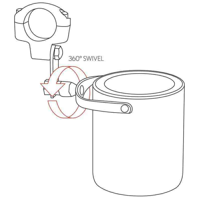 Motorcycle Cup Holder Chrome Handlebar Drink Holder for Harley Universal