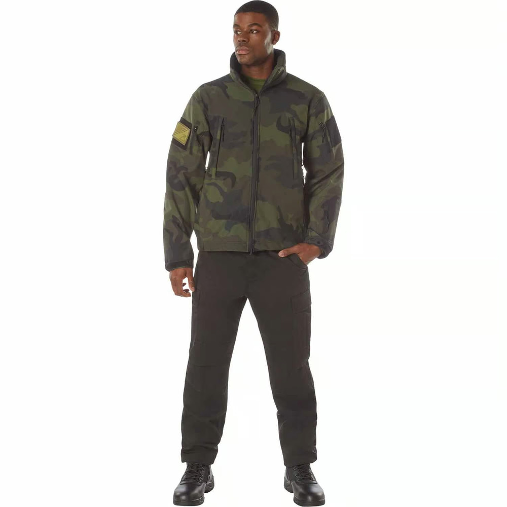 * ROTHCO * ' MIDNIGHT CAMO SPECIAL OPS SOFT SHELL JACKET ' MENS ' SIZE L '