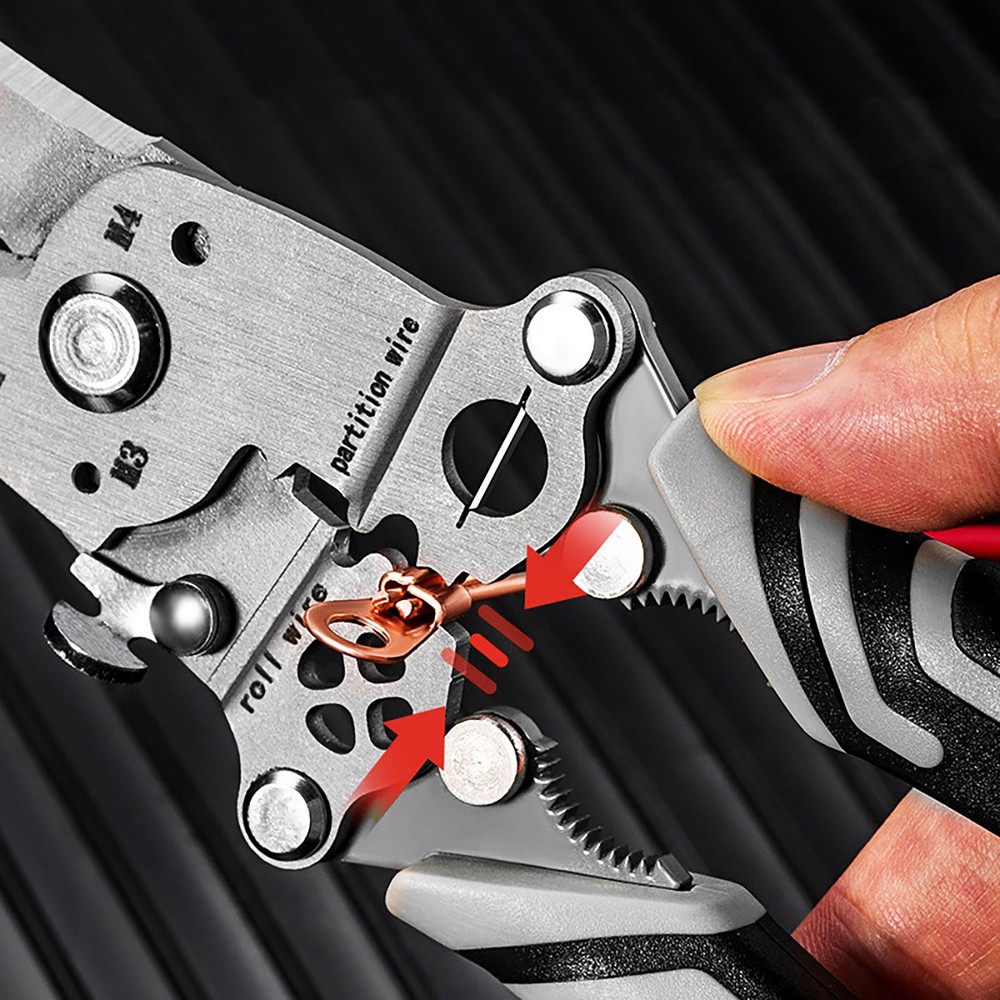18 in 1 Foldable Crimper Cable Cutter Pliers Wire Stripper Multifunctional Tool