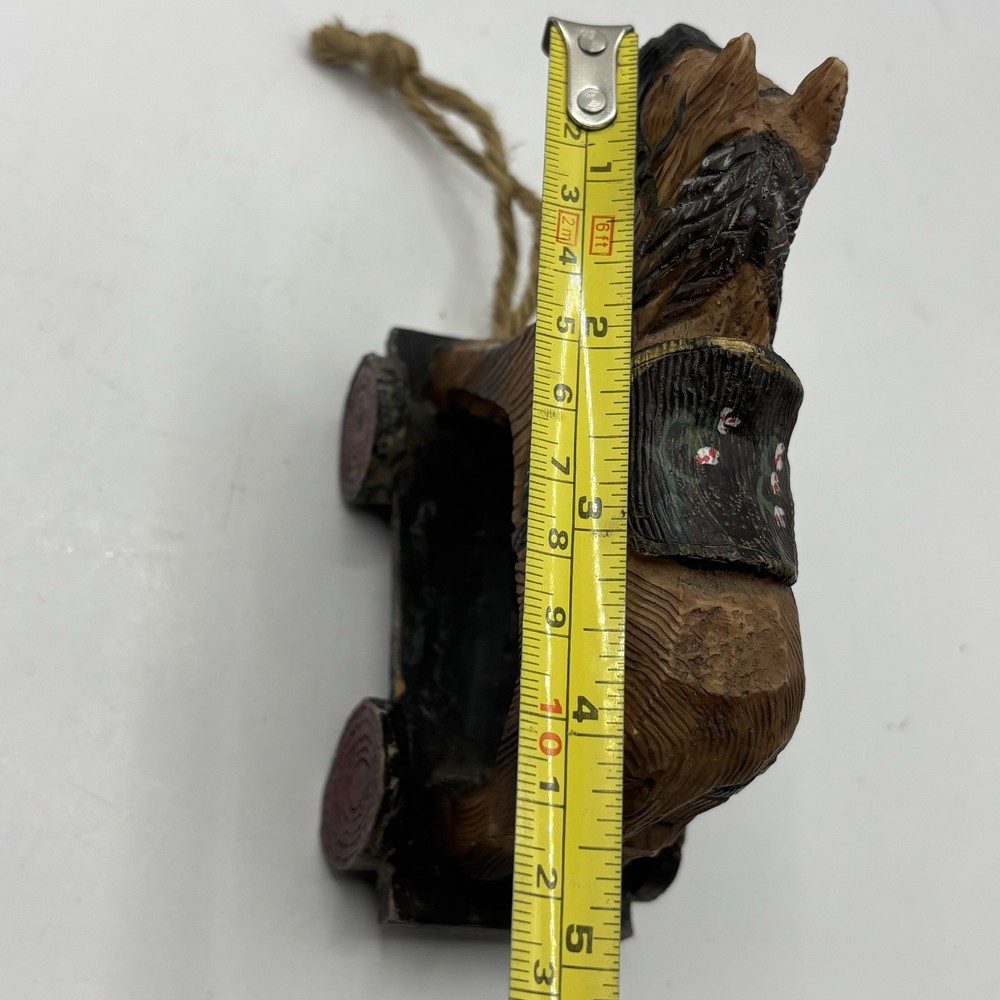 VTG Miniature Horse Pull Toy Primitive Rustic Decor 5”
