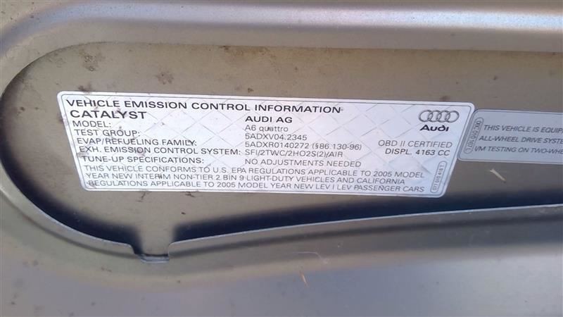 Engine ECM Electronic Control Module 4.2L Fits 05 AUDI A6 183179